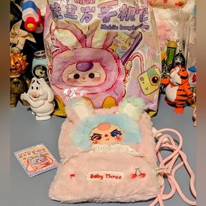 Baby Three: Mobile Hanging Bag - Confirmed & New: Bunny Pink & Blue
